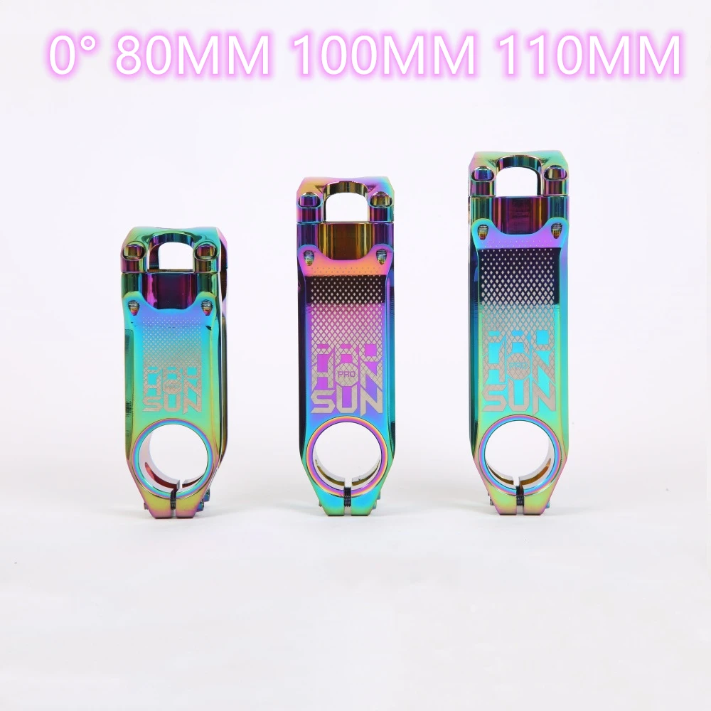 MTB Rainbow Stem 0 градусов полный CNC 31 8*80 мм велосипедный стержень руля горный шоссейный