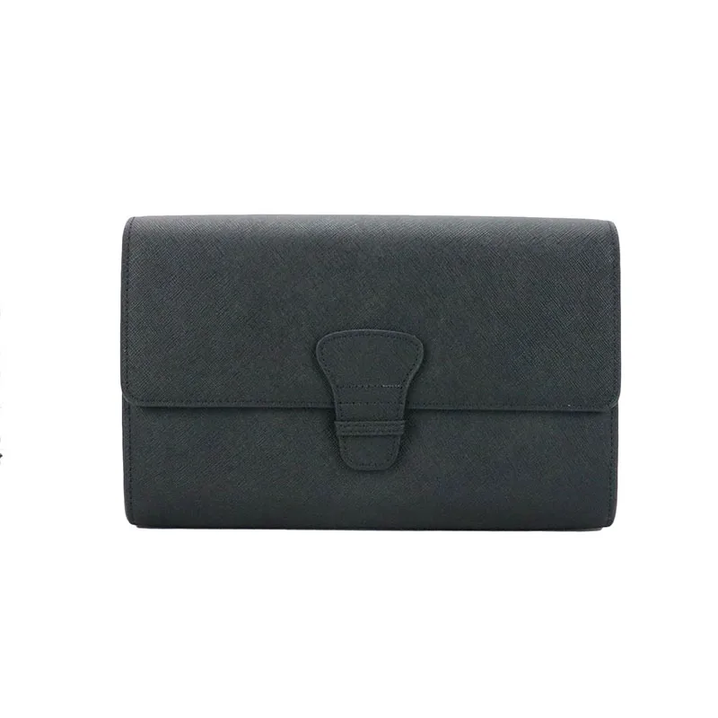 black travel wallet
