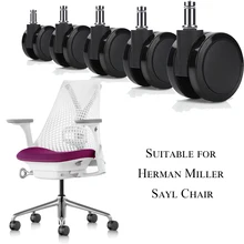 Ruedas giratorias universales para silla de oficina, rodillos silenciosos de poliuretano TPU, usable, M11, 50/60mm, Hardware para muebles, 5 uds.