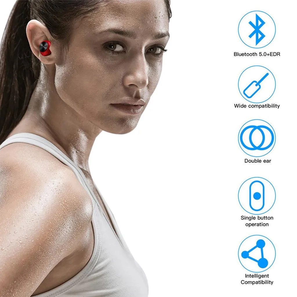 Bluetooth 5,0 гарнитура TWS беспроводные наушники мини-наушники стерео гарнитура Fever hi-fi звук для Iphone автоматически подключается