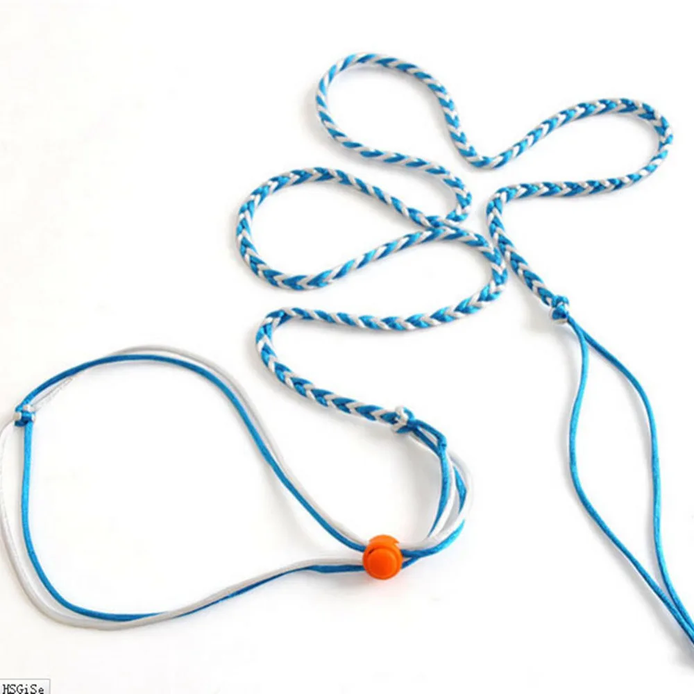 1.4m/4.6ft Adjustable Pet Hamster Harness Rope Gerbil Woven Cotton Harness Leash Collar for Rat Mouse Rabbit Squirrel Pet