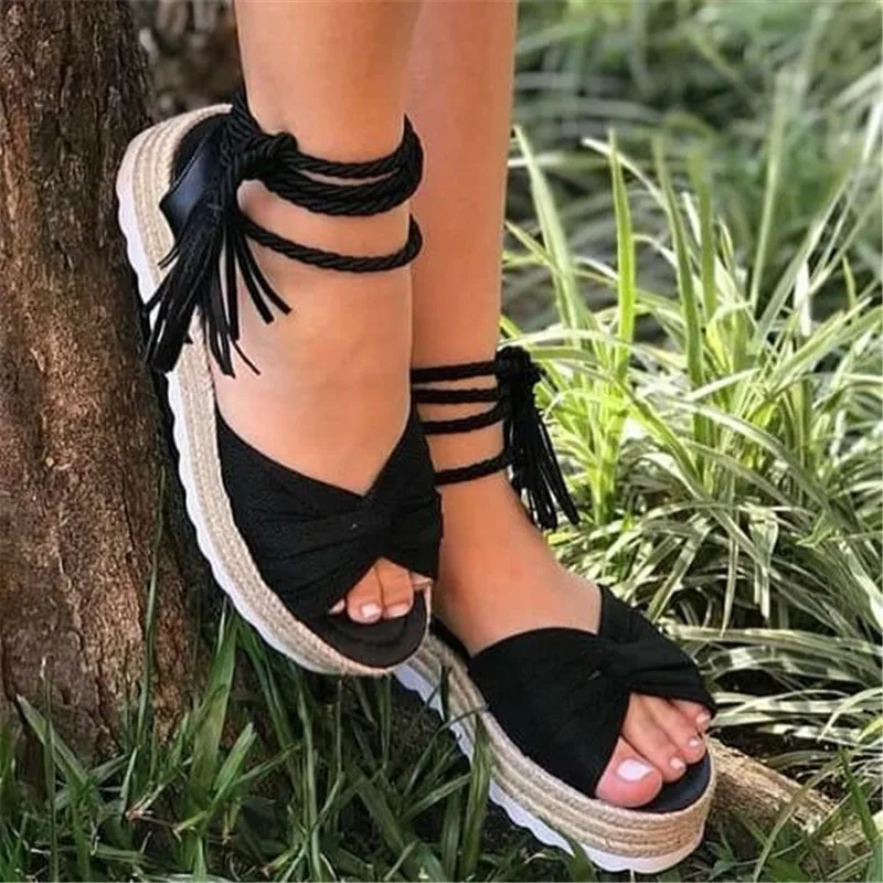 

Women Sandals Summe Falt Sandals Ladies Sandals Flat Peep Toe Sandals Gladiator Solid Color Sandals Women