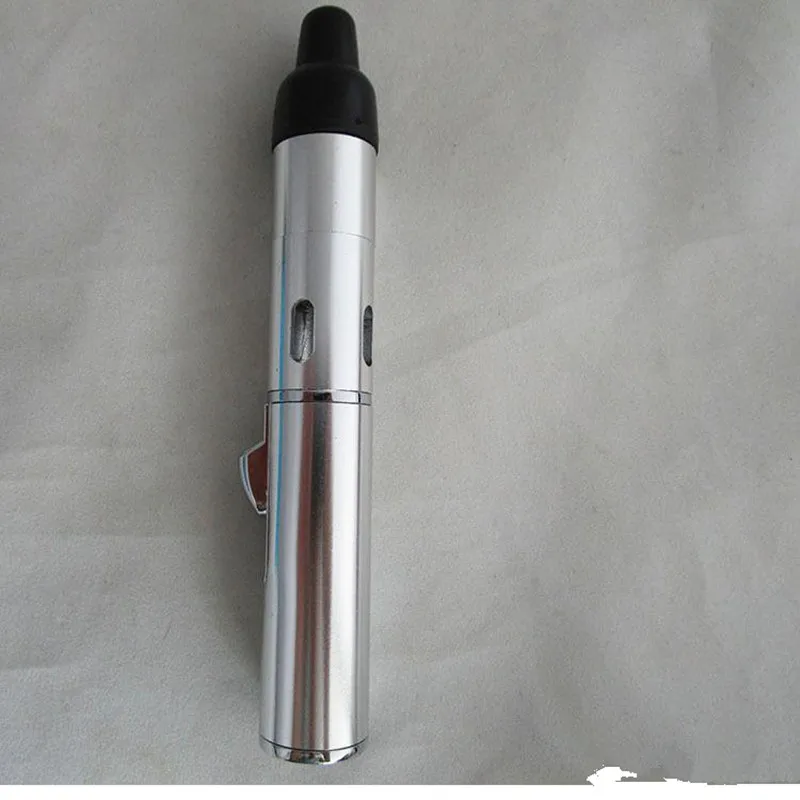 Новое поступление Нажмите N Vape sneak a toke курительная металлическая трубка переносная самозаправляемая Бутановая Зажигалка для электронной сигареты травяной дым - Цвет: sliver