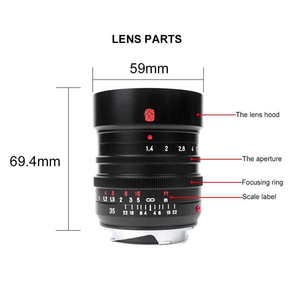 US $429.00 7Artisans M35mm F14 Full Frame MMount Lens For Leica M2 M3M4SL TL TL2CL For Fujifilm GFX Mirrorless Cameras