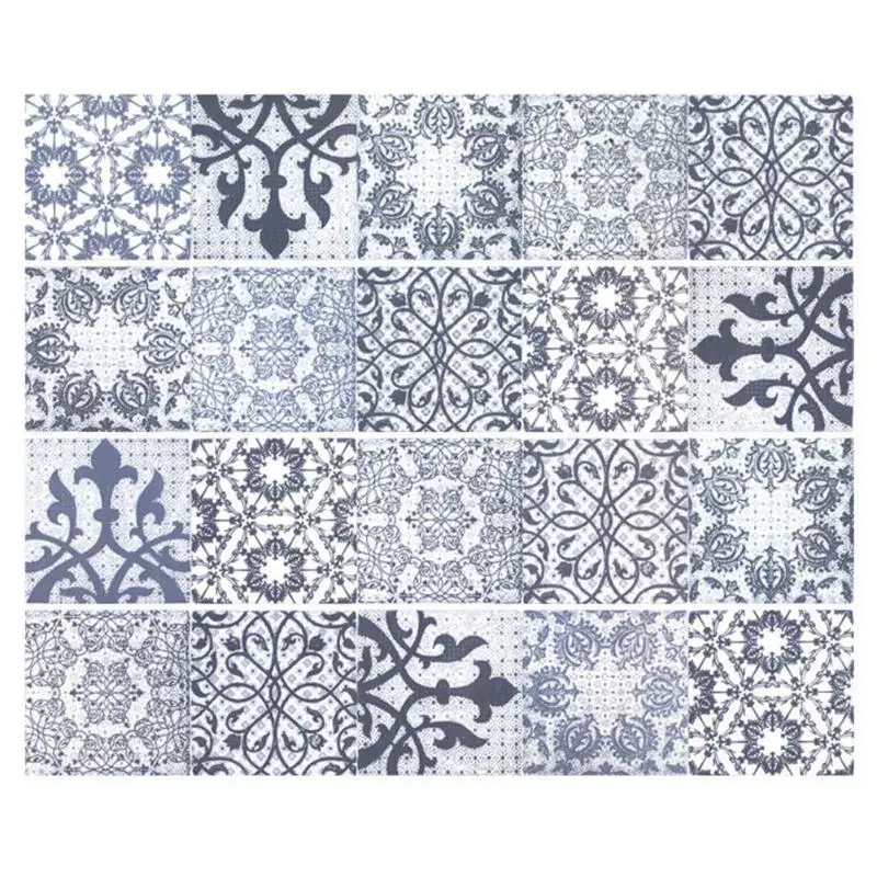 

Arab Style Vintage Square Self Adhesive Tile Sticker PVC Waterproof Sticker Room Decoration Kitchen Wall Sticker