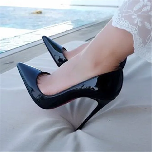 Red black yellow extreme high heel pointed toe new ladies high-heeled shoes women's shoes party wedding QP067 ROVICIYA 5