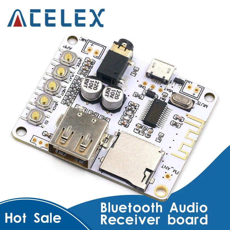 Плата аудиоприемника Bluetooth с разъемом USB TF декодирование воспроизведения
