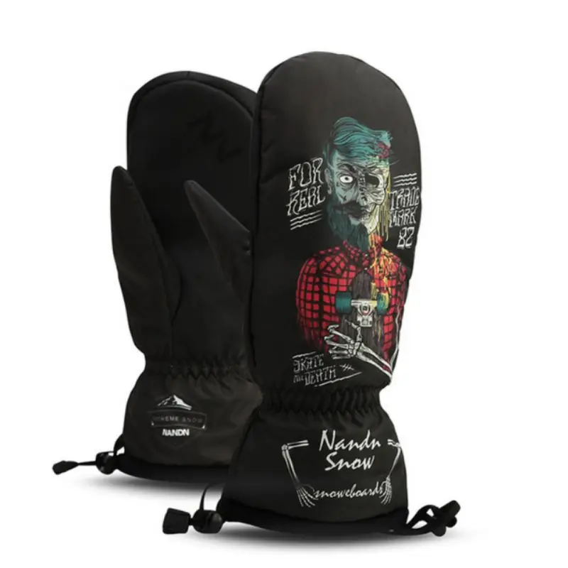 Новые лыжные перчатки для женщин и мужчин толстые водонепроницаемые Нескользящие дышащие Теплые сноубордские варежки