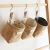 Hanging Pocket Storage Basket Small Sack Sundries Organizer Cosmetic Organizer Cotton Linen Storage Bag Home Decor ► Photo 2/6