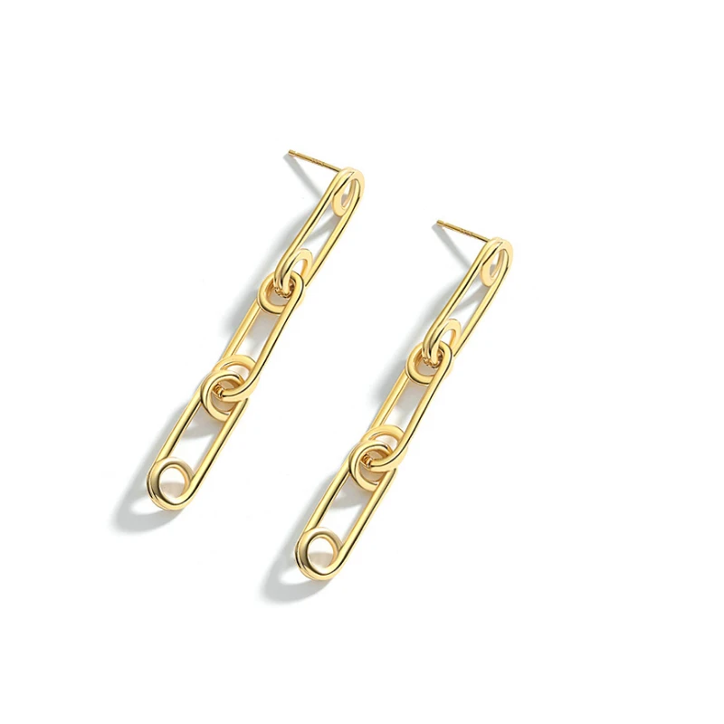 Amaiyllis Tropfen-Ohrringe aus 925er-Sterlingsilber, leicht, luxuriös, modisch, Nische, lange Kette, Clip-Ohrringe, Schmuck für Frauen – Detail 5