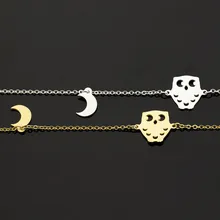 10 новых браслетов в виде совы, женские браслеты из нержавеющей стали с золотым орнаментом, рождественский подарок, BFF Pulsera mujer