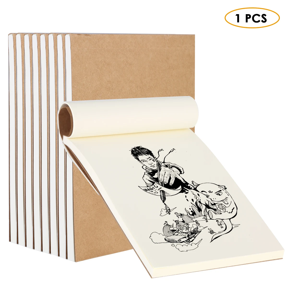 1 шт. 80 листов пустая книжка крафт Обложка рисование Sketchbook Thumb Flip Books для создания