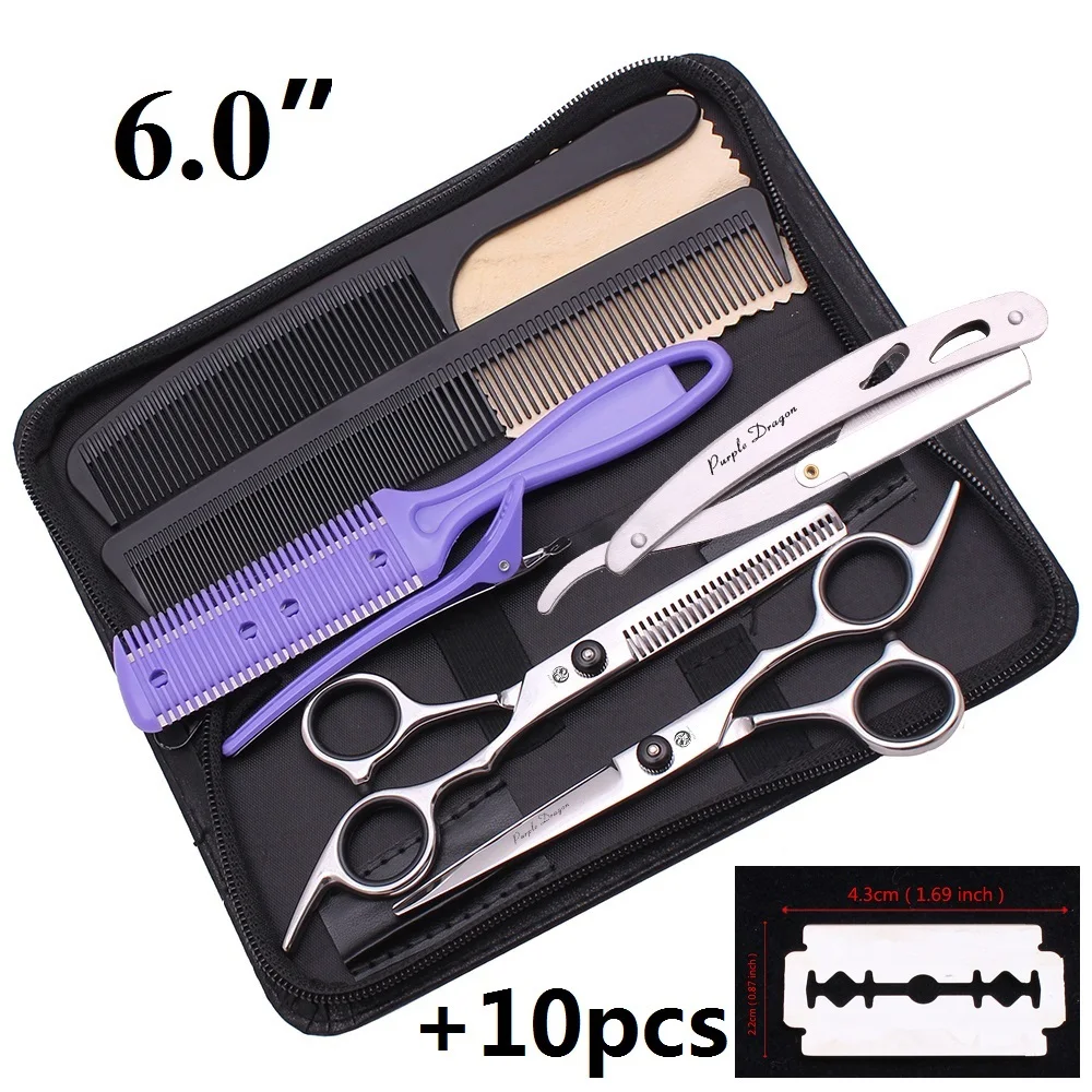 

Y1211 6" Hair Scissors Set A Pair Professional Hairdressing Hair Scissors for Barbershop Japan Scissors Kit