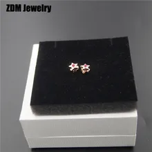 925 пробы Silver1: 1 аутентичные логотип серьги, ювелирные изделия для Для женщин