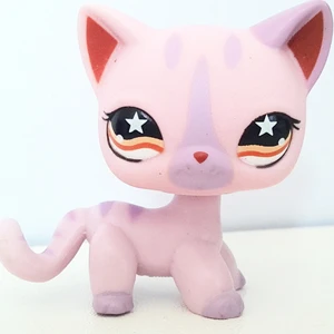 pet shop lps лпс пет шоп игрушки кошка немного короткие волосы стоял серый#5#391 черный#336 старые оригинальные игрушки котенок детей Рождество подарок коллекция - Цвет: 933