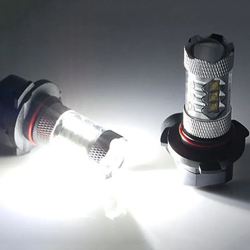 Светодиодный светильник 80W DC12V белый 9006 9005 16*3535 светодиодный светильник светодиодный потолочный светильник головной светильник тумана светильник, 2 предмета