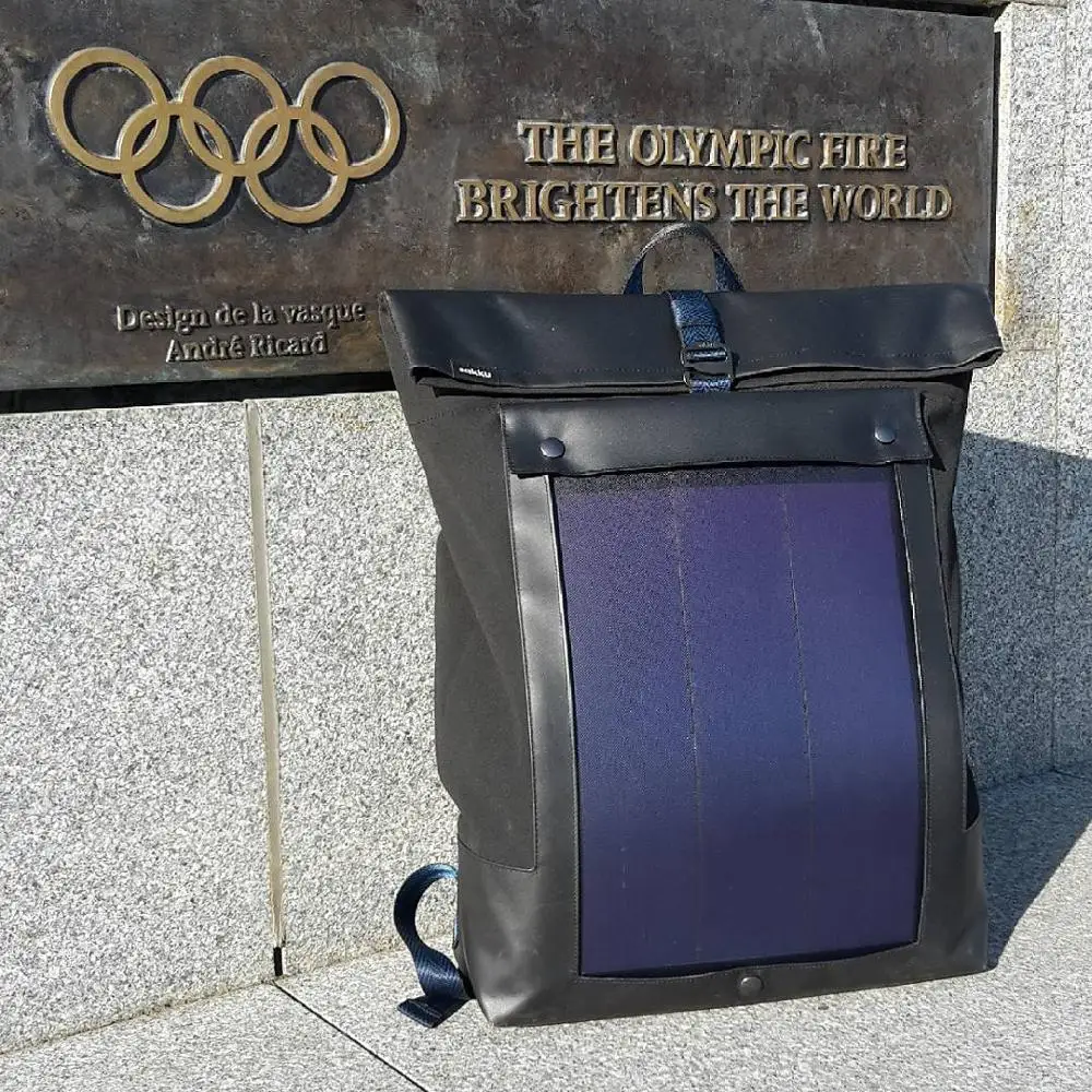 Customized portable backpack charger in olive brown 7 Watt water resistant solar panel Charge all Smartphones and USB | Компьютеры и