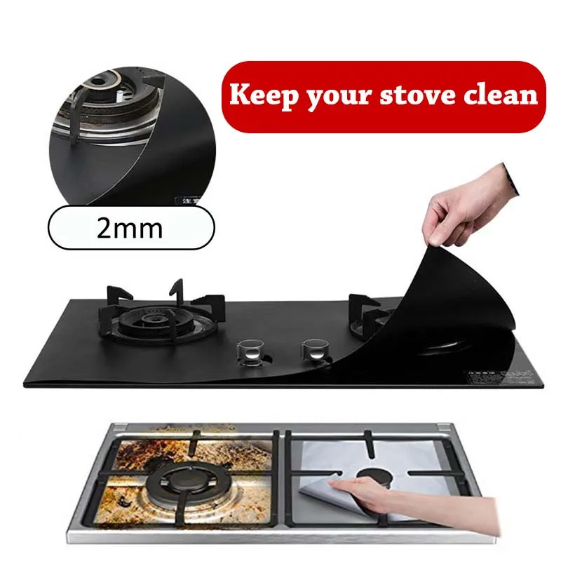 Reusable Gas Range Stovetop Burner Protector Liner  Stove Cooker  Protectors Cover - Cookware Parts - Aliexpress