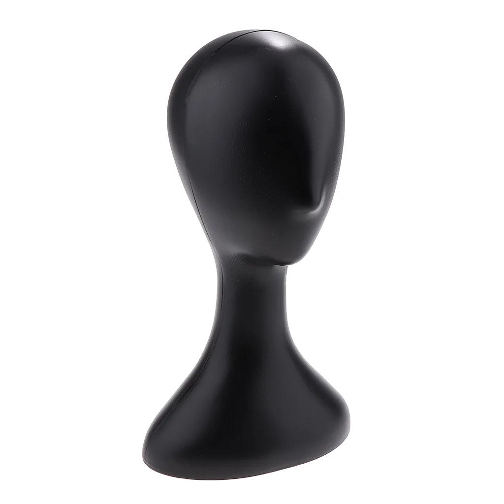 Black 1 шт., Женский абстрактный манекен Egghead, голова манекена, модель головы с длинной шеей, парик, волосы, шапка, стенд - Цвет: Black
