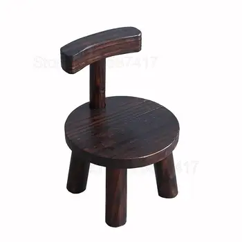 

Small Wooden Bench Small Bench Wood Stool Creative Shoe Bench Living Room Coffee Table Stool Adult Stool Back Home Low Stool