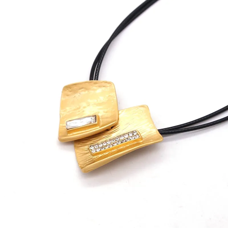 Collier Femme длинная Серый Кристалл Цепочки и ожерелья и кулоны из нержавеющей стали для Для женщин круглый эффектное ожерелье Макси женское ожерелье цепочка модные ювелирные изделия