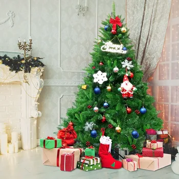 

6 Ft Encryption Premium Eco-friendly PVC Artificial Christmas Tree Thick Metal Trunk 852 Branch Tips Indoor Christmas Tree