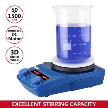 

Magnetic Stirrer Foure's 5 Inch Hotplate Digital Magnetic Stirrer Displays 100-1500RPM 20L Max. Stirring Capacity, up to 310℃