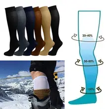 Unisex Socks Compression Stockings Pressure Varicose Vein Stocking knee high Leg Support Stretch Pressure Circulation 1 Pair