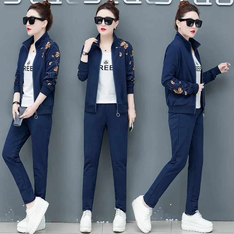 

Hot Sale Casual Sports Suit Female Spring and Autumn 2019 New Two-piece Fashion Korean Version of the Thin Three-piece Sportswea