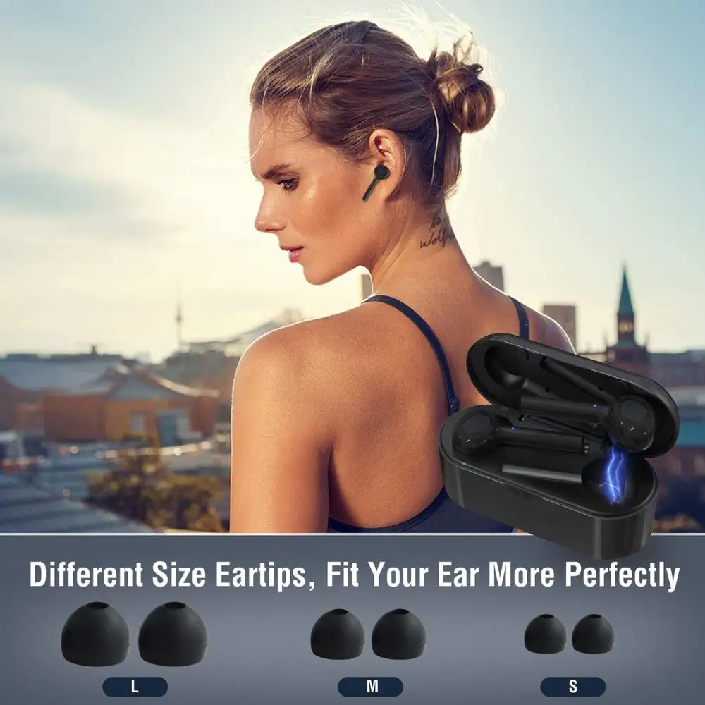 Amorno TWS наушники Bluetooth 5,0 стерео наушники с шумоподавлением наушники-вкладыши Встроенный микрофон гарнитура