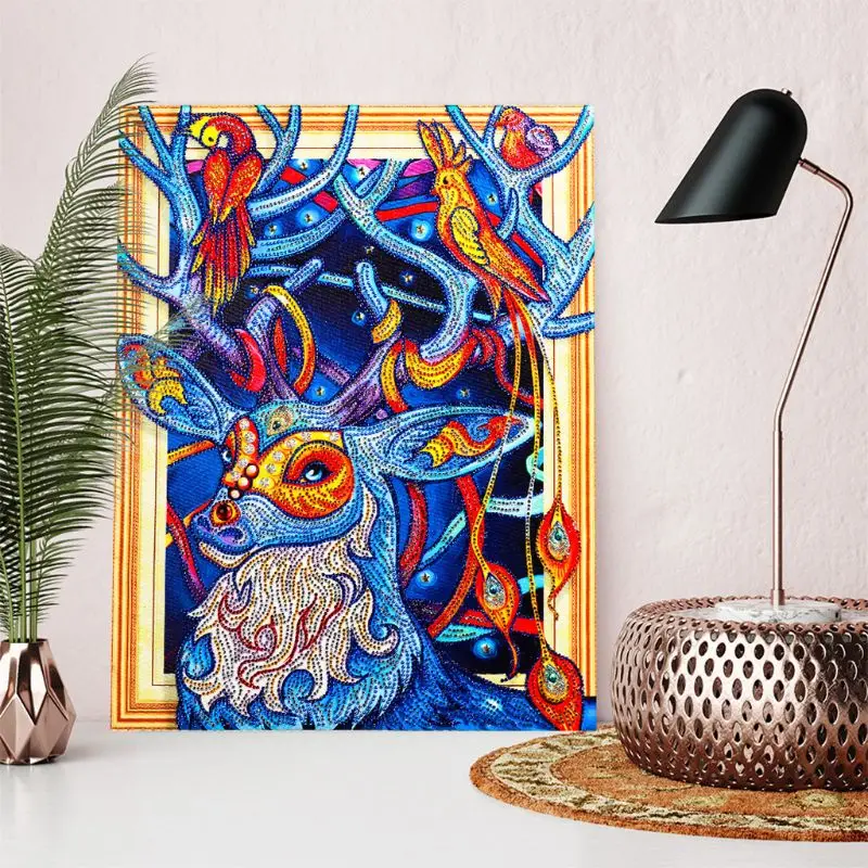 

Diamond Painting Shaped Diamond Christmas Elk Crystal Diamond Painting Decorative Diamond Embroidery X4YD