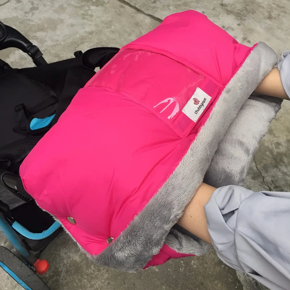 baby product accessories super warm stroller gloves polyester fur waterproof pram hand cover for yoya stroller accessories
