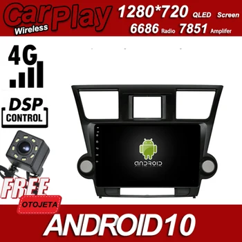 

Zinc Alloy Case Car Android 10 Player for Toyota Highlander 2011 Multimedia Wireless Carplay Bluetooth GPS Radio Head Unit