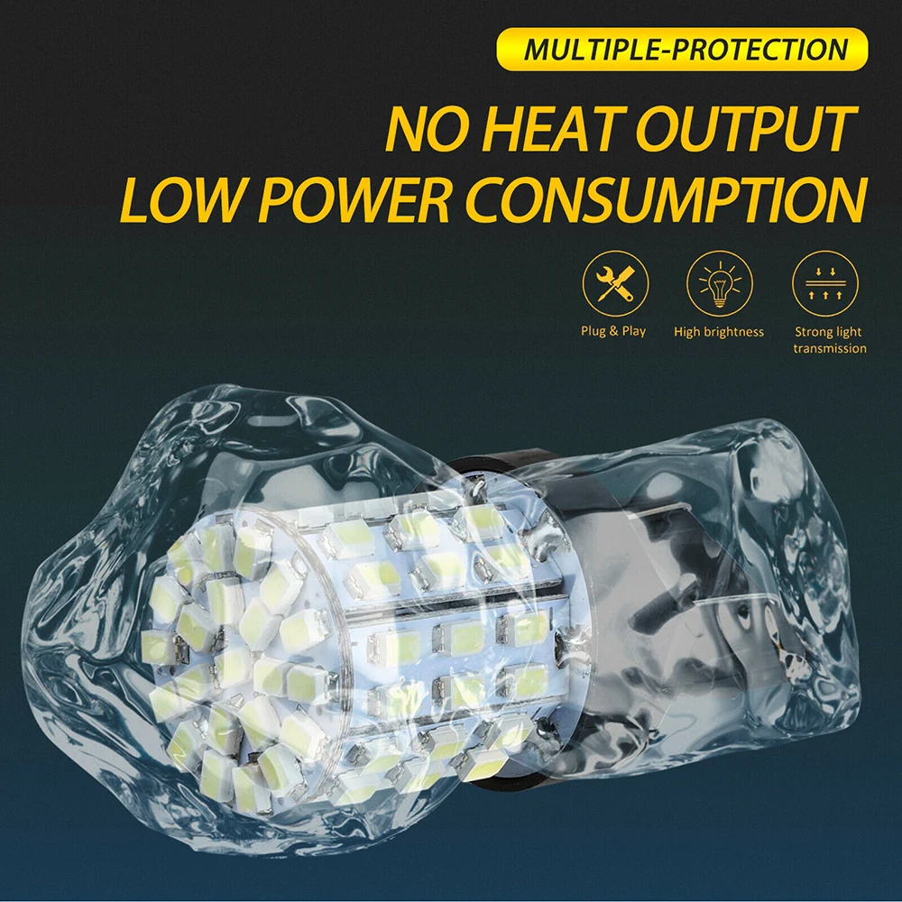 2 шт. 6000 К белый 7443 7440 64SMD светодиодный светильник лампы Хвост Стоп 7444 7441 992