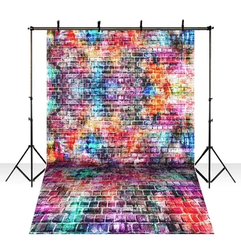 

DAWNKNOW Wall Vinyl Photography Background For Color Individuality Wall Photo Shoot Backdrop For Children Photo Studio lv2533