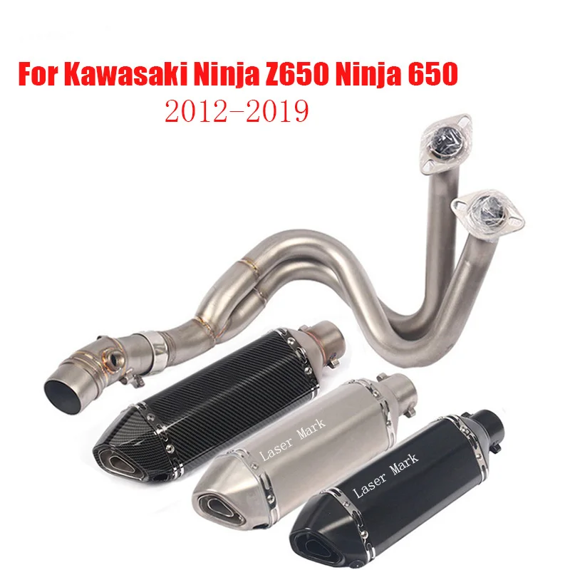 MotorcycleSliponNinja650ExhaustSystemTipMufflerEscapeBaffleHeaderConnectPipefor