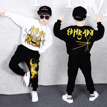 

Popular Jazz Dance Costumes Kids Loose Hip Hop Street Dance Practice Wear Boys Dancing Rave Outfit Performance Clothing DC4189