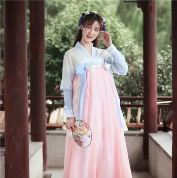 

Traditional Chinese Clothing for Women Hanfu Long Dance Skirt Girls Festival Feast Dress Chinese Folk Dance Clothing