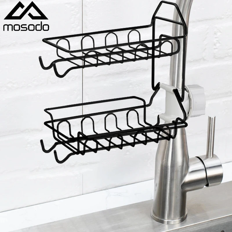 Stainless Steel Faucet Rack Kitchen Storage Shelf Sponge Dish Cloth Finishing Drain Pool Rag Dry | Дом и сад