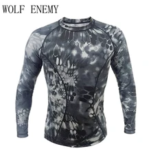 Kryptek плотная компрессионная армейская футболка Тифон с длинным рукавом тактическая рубашка дышащая