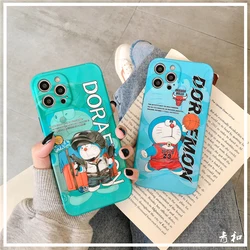 Doraemon bonito dos desenhos animados criativo caso de telefone para iphone 12mini/12promax/11pro/11/8p/x/xs/xr/se/xsmax/7/8/se/par capa de telefone