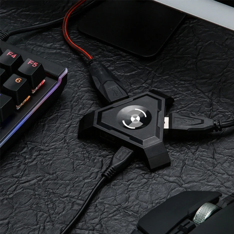 

ABKT-Mobile Gamepad Controller Gaming Keyboard Mouse Converter for Android Phone To PC Bluetooth Adapter Plug and Play