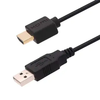 

New USB To HDMI Cable Male Charger Cable Splitter Adapter Fits For HDTV For PS3