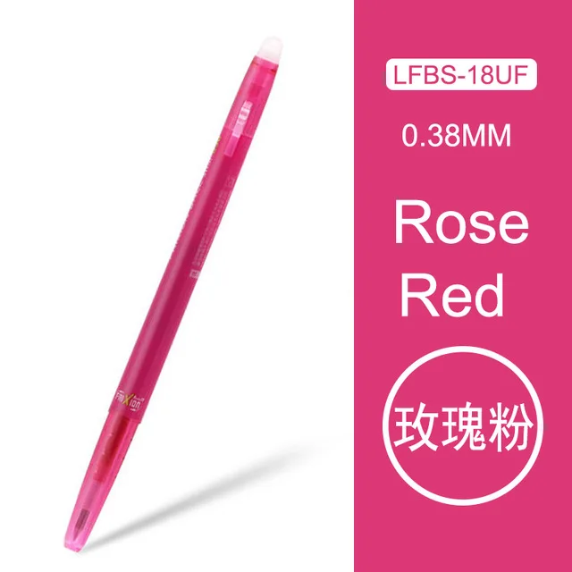 Rose Pink 1 шт Япония пилот ручка frixion тонкая стираемая гелевая ручка шариковая ручка LFBS-18UF 0,38 мм 20 цветов - Цвет: Rose Pink