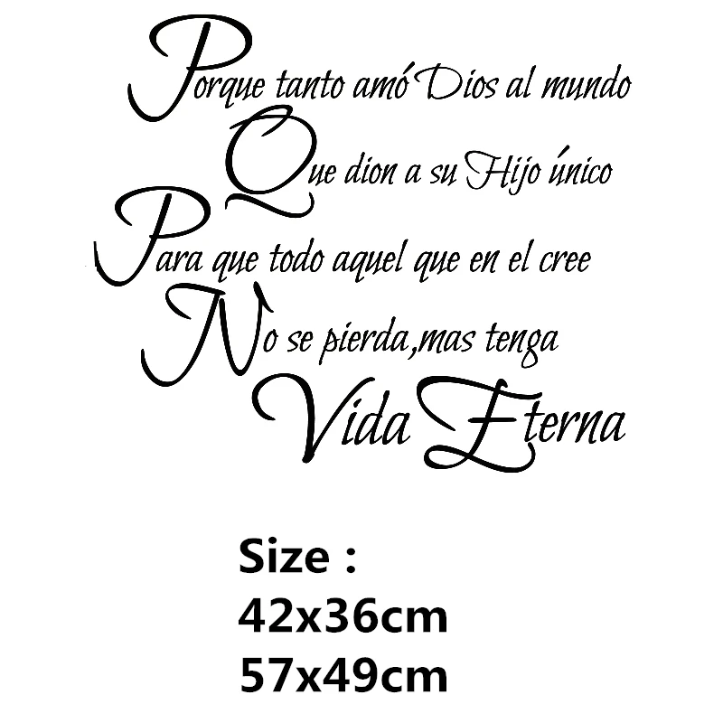 Autocollant Mural En Vinyle De Citation De Seigneur Espagnol Citation De Dieu De L Amour Chretien Verset De La Bible Avec Dios Es Puble Citation De Famille De Religion Ru133 Aliexpress