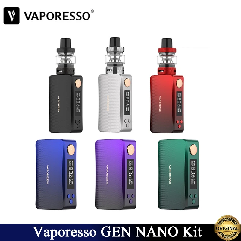 Вейп Vaporesso Gen Nano Kit 80 Вт 2000 мА/ч встроенный аккумулятор емкость 3 5 мл GTX Tank 22 подходит