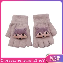 Детские перчатки, новинка года, лидер продаж, Детские теплые лоскутные рукавицы без пальцев с героями мультфильмов для маленьких мальчиков и девочек, милые перчатки, новинка,# N4