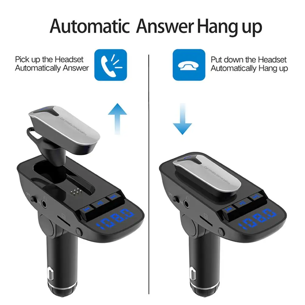 Автомобильный Bluetooth MP3 плеер Bluetooth fm-передатчик автомобильный комплект с гарнитурой fm-модулятор USB Changer Поддержка TF карты# W1