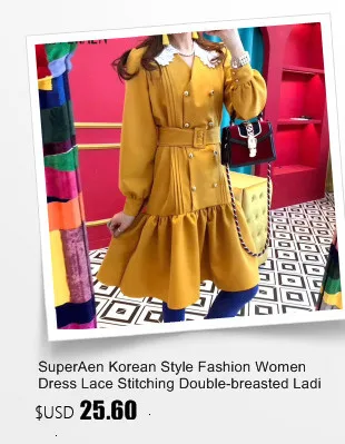 SuperAen модное платье женское осеннее Новое хлопковое женское длинное платье с длинным рукавом с принтом Повседневная Женская одежда в Корейском стиле