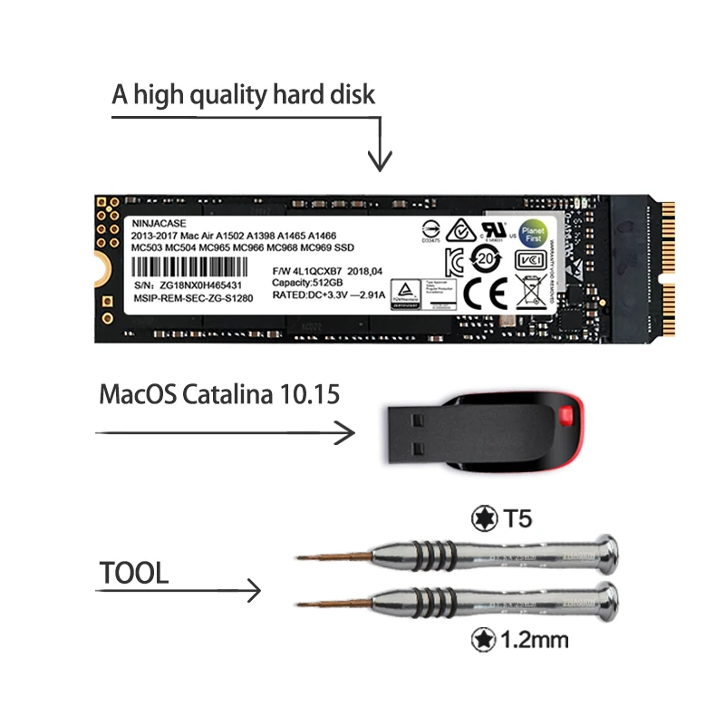 Новый 256 ГБ 512 ТБ M.2 SSD для Macbook Air 2013 2014 2015 A1465 A1466 imac PRO A1502 A1398 мини твердотельный